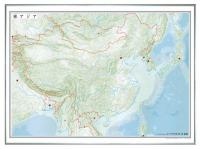世界地方別白地図 レリーフ入り ( ボード ) 東アジア