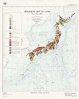 500万分の1 日本地質図 (第4版) 英文