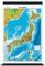 日本地図 中判 地勢 ( 布軸製 )