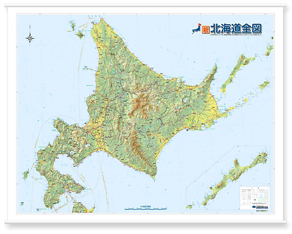 新北海道全図 タペストリータイプ 日本地方別地図 地図のご購入は 地図の専門店 マップショップ ぶよお堂
