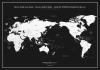世界地図ポスター /ホワイトとブラック ( 日本中心 )