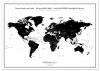 世界地図ポスター / ブラックとホワイト ( ヨーロッパ中心 )