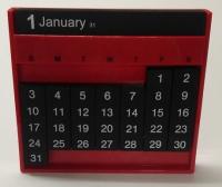 Always Calendar【万年カレンダー】Red × Black