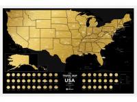 Travel Map USA Black　トラベルマップ　ユーエスエー