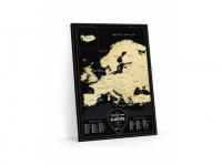 Travel Map Black Europe　トラベルマップ ヨーロッパ