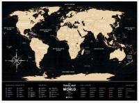 Travel Map Black World　トラベルマップ ワールド ブラック