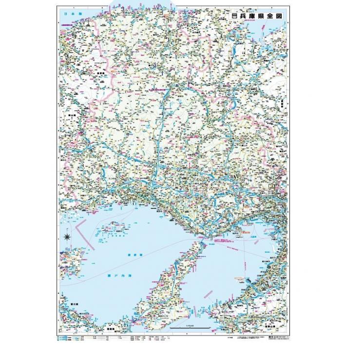 兵庫県全図 Pp加工 地図のご購入は 地図の専門店 マップショップ ぶよお堂