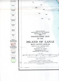 Topographic Map of The Island of Lanai