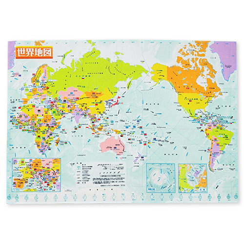ハンカチ 世界地図 ハンカチ 地図のご購入は 地図の専門店 マップショップ ぶよお堂