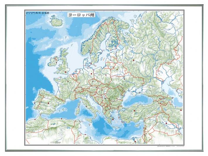 世界州別白地図 レリーフ入り ボード ヨーロッパ州 白地図 地図のご購入は 地図の専門店 マップショップ ぶよお堂