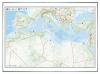 世界地方別白地図 レリーフ入り ( ボード ) 南ヨーロッパ・北アフリカ