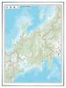 日本地方別白地図 レリーフ入り ( ボード ) 中部地方