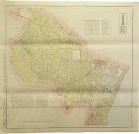 復刻古地図 東京市15区近傍34町村 番地界入 17.荏原郡大井町・平塚村