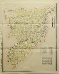 復刻古地図 東京市15区近傍34町村 番地界入 24.豊多摩郡中野町