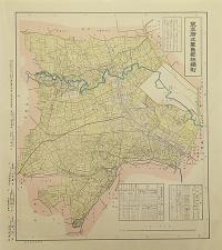 復刻古地図 東京市15区近傍34町村 番地界入 28.北豊島郡板橋町