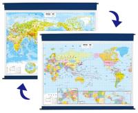 M世界全図 両面刷 ( 地勢・行政 )