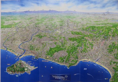 鎌倉 江の島観光イラストマップ 地図のご購入は 地図の専門店 マップショップ ぶよお堂