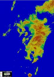 九州周辺 - デジタル標高地形図