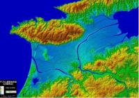 出雲周辺 - デジタル標高地形図
