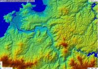 島根県周布川周辺 - デジタル標高地形図