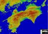 四国周辺 - デジタル標高地形図