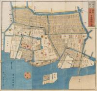 増補改正 築地 八丁堀 日本橋南之圖 (折図)