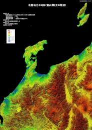 北陸地方の地形 (富山県とその周辺) - デジタル標高地形図