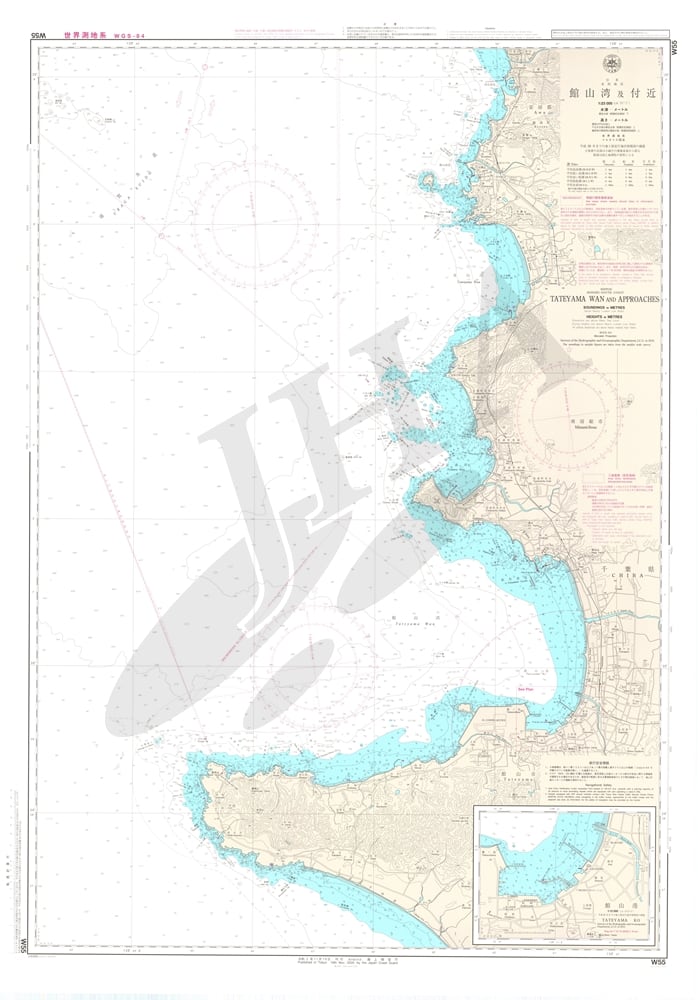 館山湾及付近 航海用海図 東京湾付近 地図のご購入は 地図の専門店 マップショップ ぶよお堂