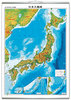 日本地図 中判 地勢 ( ビニール軸製 )