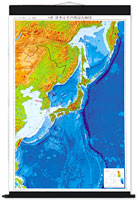 日本とその周辺地図 中判 ( ビニール軸製 )