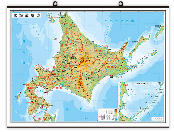 北海道地方 大判 タペストリー 日本地方別地図 地図のご購入は 地図の専門店 マップショップ ぶよお堂