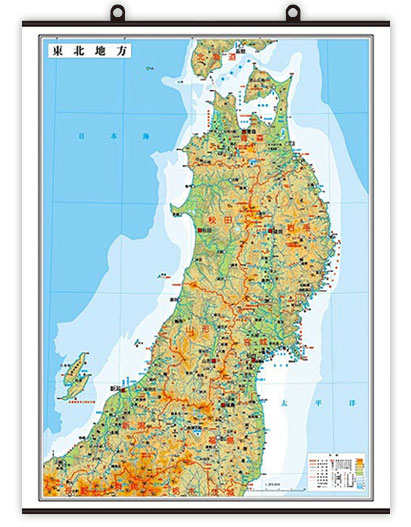 東北地方 タペストリー 日本地方別地図 地図のご購入は 地図の専門店 マップショップ ぶよお堂