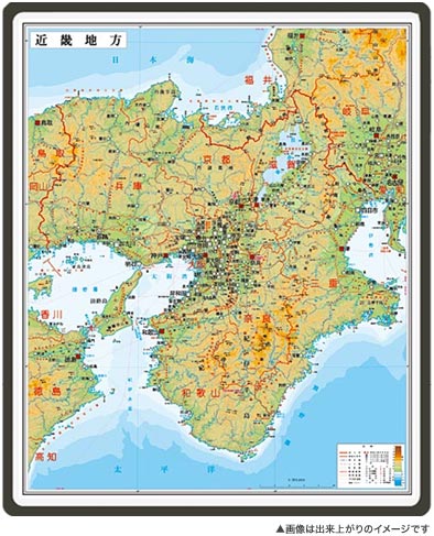 近畿地方 小 ボード 日本地方別地図 地図のご購入は 地図の専門店 マップショップ ぶよお堂