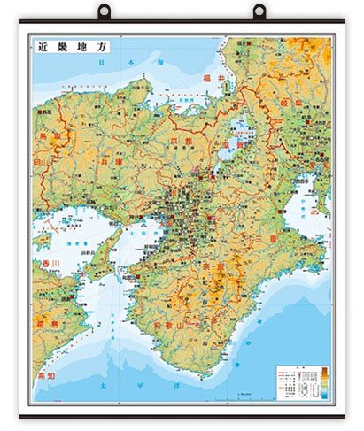 近畿地方 タペストリー 日本地方別地図 地図のご購入は 地図の