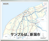 市区町村 安全と健康のための施設記号入り地図 ( タペストリー )