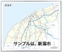 市区町村 安全と健康のための施設記号入り地図 ( ボード )