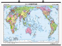 正積世界大地図 小判 行政 ( タペストリー )