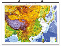 東アジア地方図 大判 ( タペストリー )