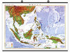 東南アジア地方図 大判 ( タペストリー )