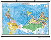 逆さ世界英文地図 大判 ( タペストリー )