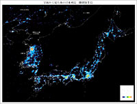 宇宙から見た夜の日本列島  ( 常掲 )