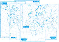 世界州別白地図セット