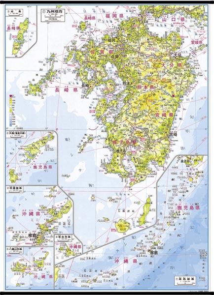 日本地方別地図 九州地方 地図掛図 M 地図のご購入は 地図の専門店