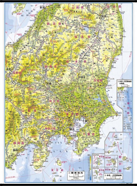 日本地方別地図 関東地方 地図掛図 M 地図のご購入は 地図の専門店 マップショップ ぶよお堂