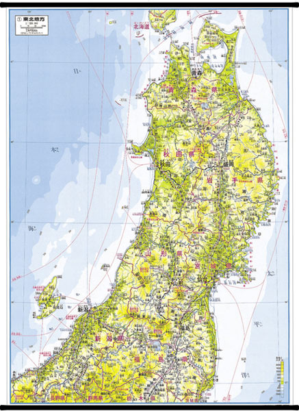 日本地方別地図 東北地方 地図掛図 M 地図のご購入は 地図の専門店 マップショップ ぶよお堂