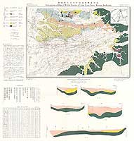 福岡県矢部川中流域 - 水理地質図