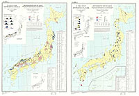 日本鉱床生成図(金・銅・鉄) (2枚組) - 200万分の1地質編集図