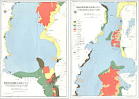 琵琶湖南部湖底状況図 (3枚組) - 特殊地質図