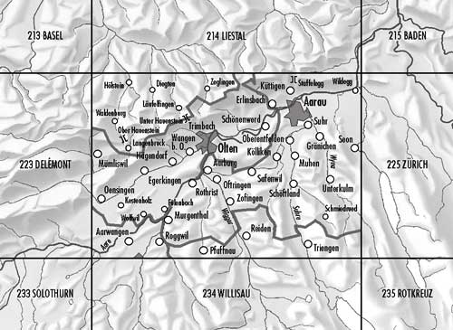 スイス地図Hallwag製 未使用品 全土&都市掲載 都市間距離一覧表