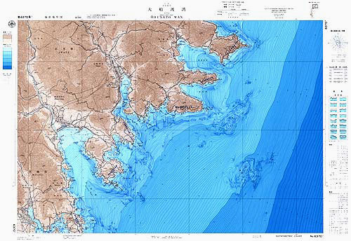 大船渡湾 沿岸の海の基本図 - 海底地形図 / 地図のご購入は